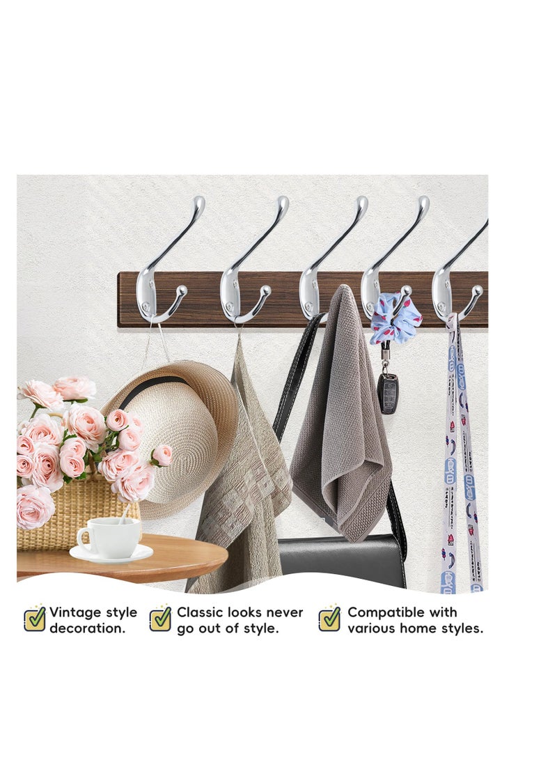 KNP KNP Hat And Coat Hook Heavy Duty Robe Hook Coat and Hat Hook with Round Base Chrome Plated 10 Pcs  - Image 2