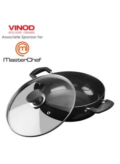 VINOD Vinod Black Pearl Hard Anodised Non Stick Deep Kadhai with Glass Lid - 2.6 LTR, 22 cm | 3.25mm Thickness | kadai for Cooking | Metal Spoon Friendly | 2 Year Warranty  - Image 3