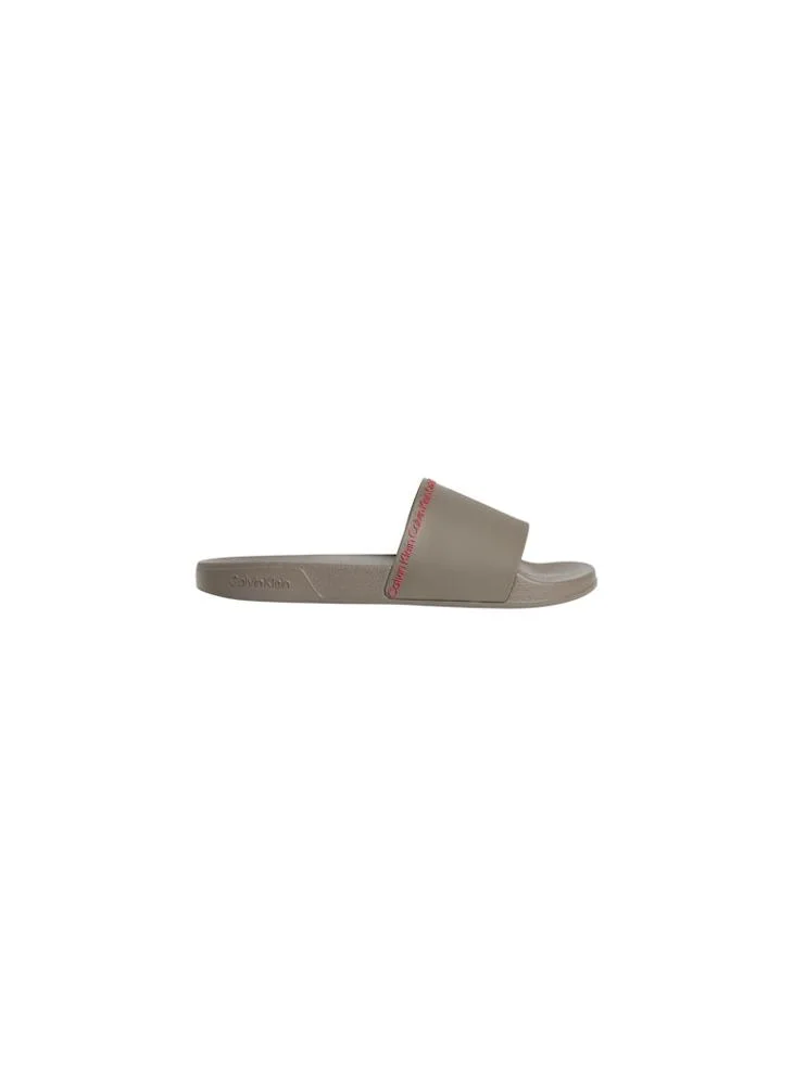 كالفن كلاين Essential Institutional Logo Slide Sandals