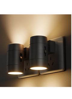 Necomi 2 PCS Night Light, Rotatable, Plug Wall Light 0-100lm Adjustable Brightness, Wall Night Light For Hallway Bathroom Staircase Bedroom  - Image 1