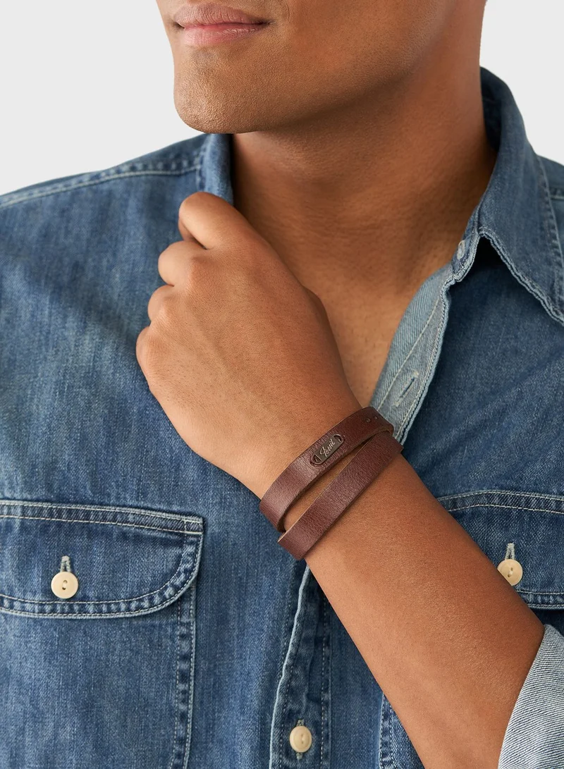 FOSSIL Jf04127200 Leather Bracelet