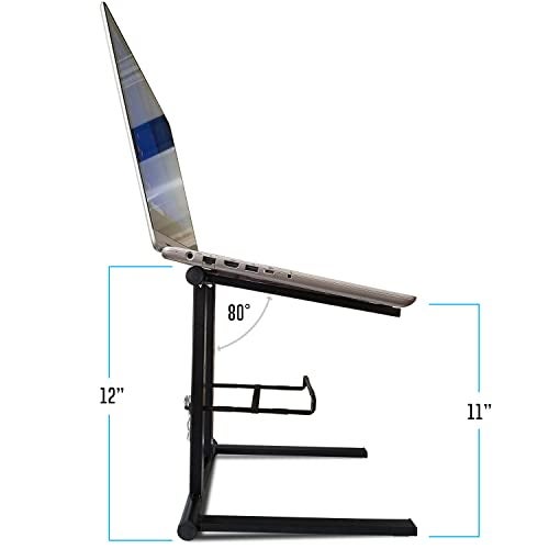 AXA AXCESSABLES DJ Laptop Stand with Travel Bag | Portable Foldable Aluminum Laptop Stand for Laptops up to 15 inches and 20lbs | No Assembly Required, Includes Carrying Bag - Image 4