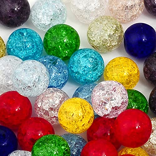 RUBYCA Assorted Mixed Round Druk Crackle Czech Crystal Glass Beads for Jewelry Making (6mm, 100pcs) - Image 3