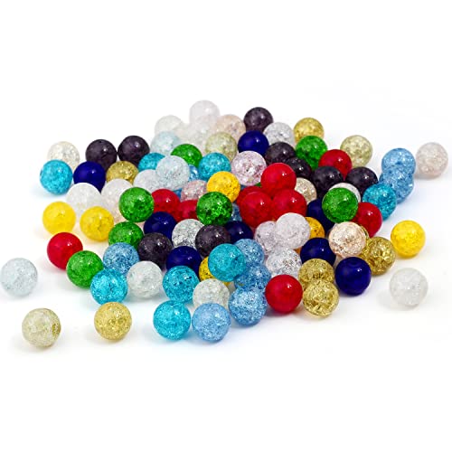 RUBYCA Assorted Mixed Round Druk Crackle Czech Crystal Glass Beads for Jewelry Making (6mm, 100pcs) - Image 4