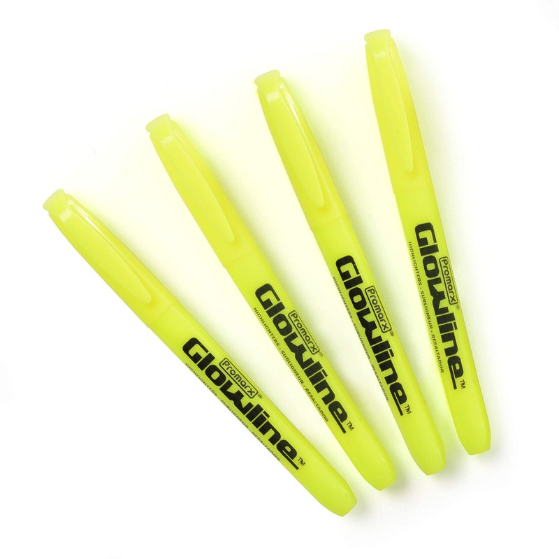 Promarx Glowline Pocket Highlighter Sticks, Yellow, 4 Count - Image 4