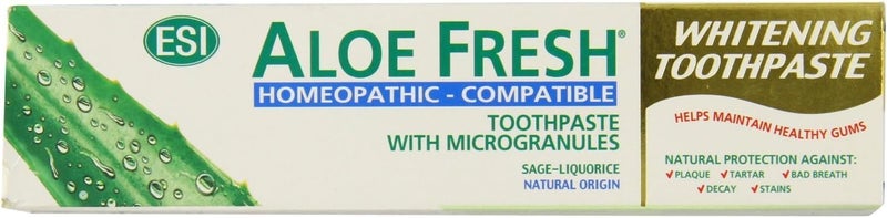ESI Aloe Fresh Whitening Toothpaste with Microgranules - Homeopathic Compatible - 100 ml - Image 1