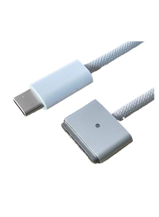 Suitable For 140Wmagsafe3 Power Cord Type-C Adapter T-type Interface Suitable For MacBook Lengthened By 2 Meters-Color:Light Gray - Image 5