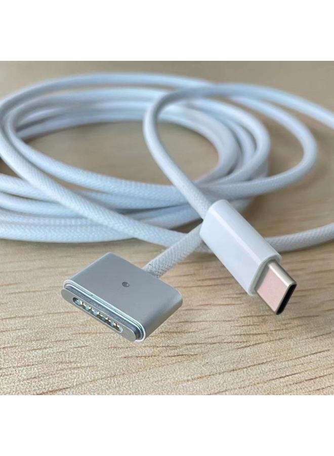Suitable For 140Wmagsafe3 Power Cord Type-C Adapter T-type Interface Suitable For MacBook Lengthened By 2 Meters-Color:Light Gray - Image 4