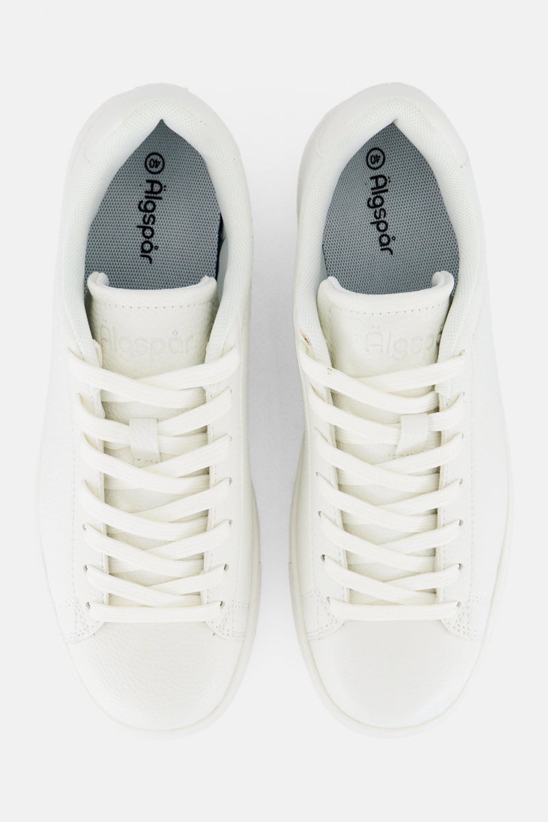 Algspar Men Lace Up Casual Shoes, White - Image 3