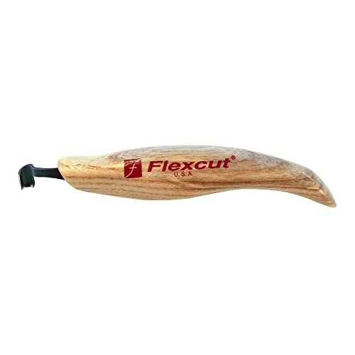Flexcut Wood Carving Tools | Right-Handed Scorp | Gouge for Wood Carving | 3/16 Inch | KN22 | 1095 High Carbon Steel Blade | Made in The U.S.A. - Image 1