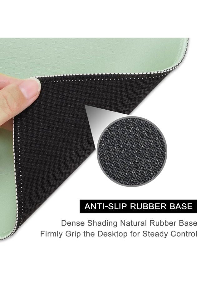 Hsurbtra Mouse Pad, Premium-Textured Square Mousepad 10.2 x 8.3 Inch, Stitched Edge Anti-Slip Waterproof Rubber Pretty Cute Computer Mat for Office Gaming Laptop Women Kids Lake Green - Image 4