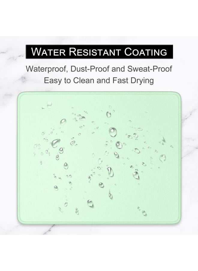 Hsurbtra Mouse Pad, Premium-Textured Square Mousepad 10.2 x 8.3 Inch, Stitched Edge Anti-Slip Waterproof Rubber Pretty Cute Computer Mat for Office Gaming Laptop Women Kids Lake Green - Image 5
