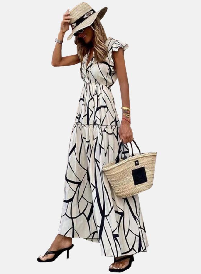 YUNIQEE Abstract Print Maxi Dress  - Image 1