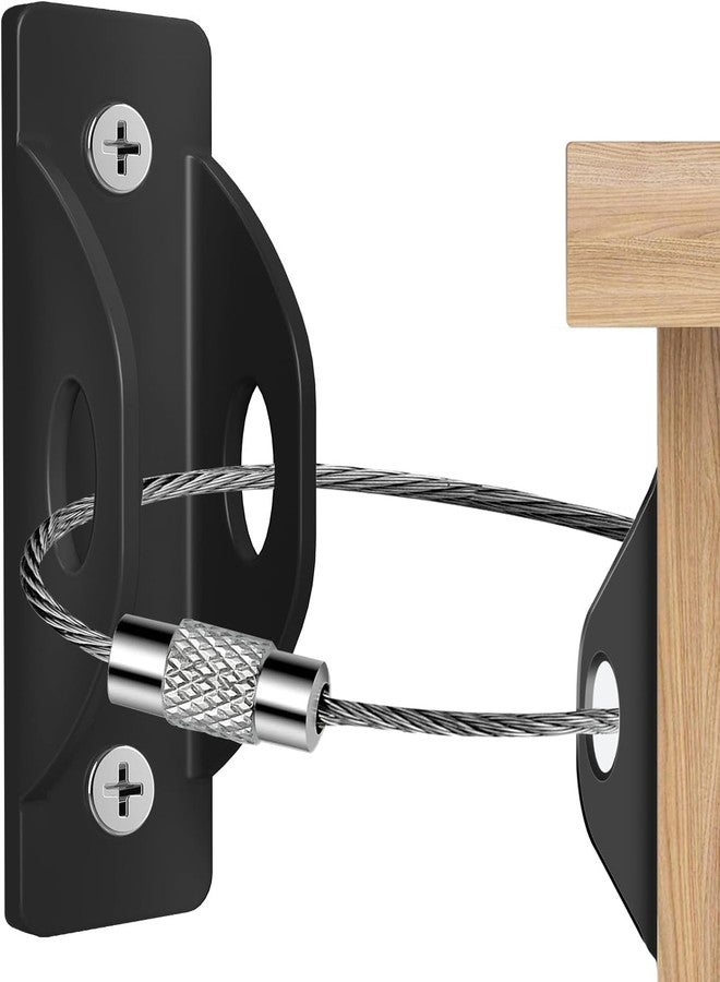MENOVAS Stainless Steel Furniture Straps, Baby Proofing Anti-Tip Furniture Straps kit for Baby Proofing & Pet Protecting, Anti-Shedding, Secure Bookshelf, Cabinet, Dresser (2 Pack) - Image 1