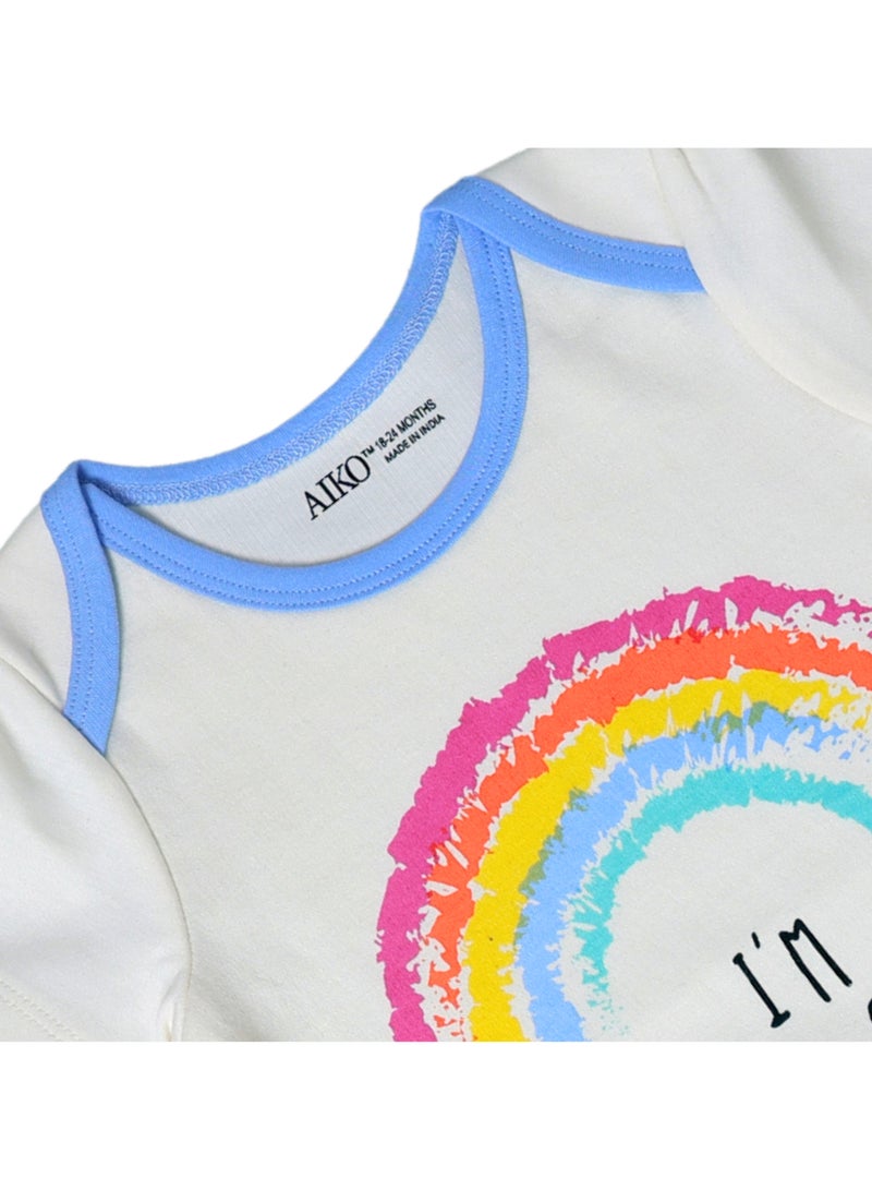 AIKO AIKO-Pack of 3 Multicolor Baby Body Suit-18-24M  - Image 2