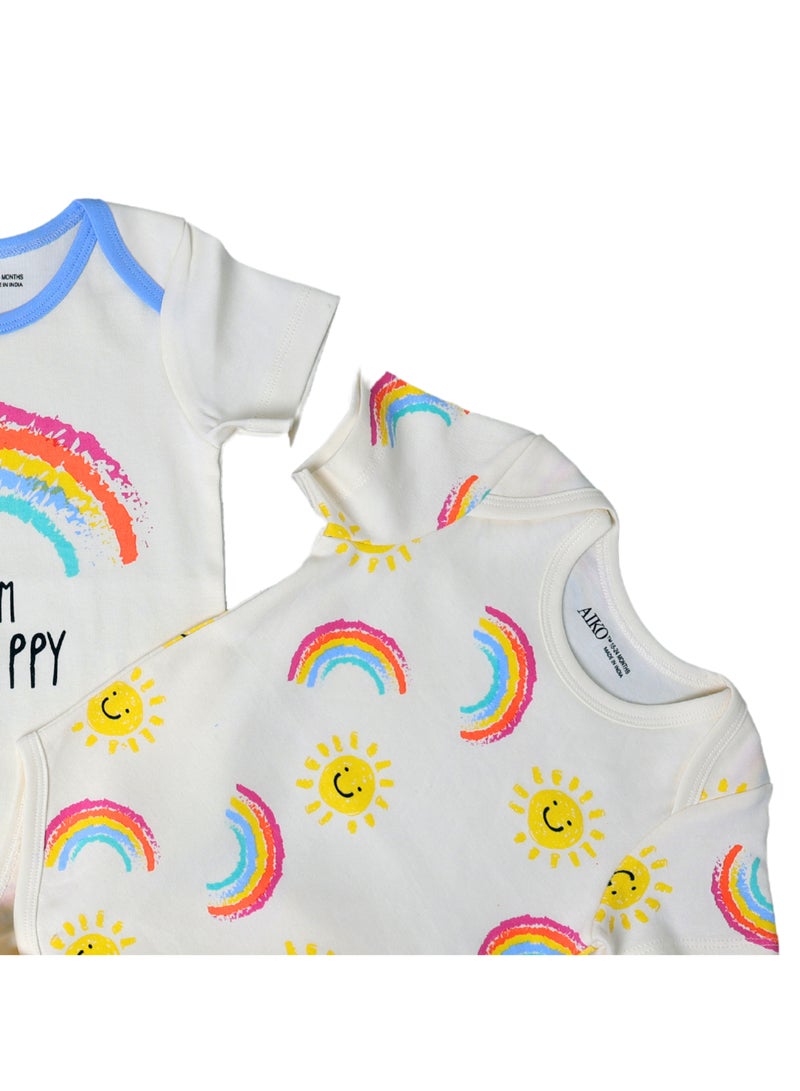 AIKO AIKO-Pack of 3 Multicolor Baby Body Suit-18-24M  - Image 5