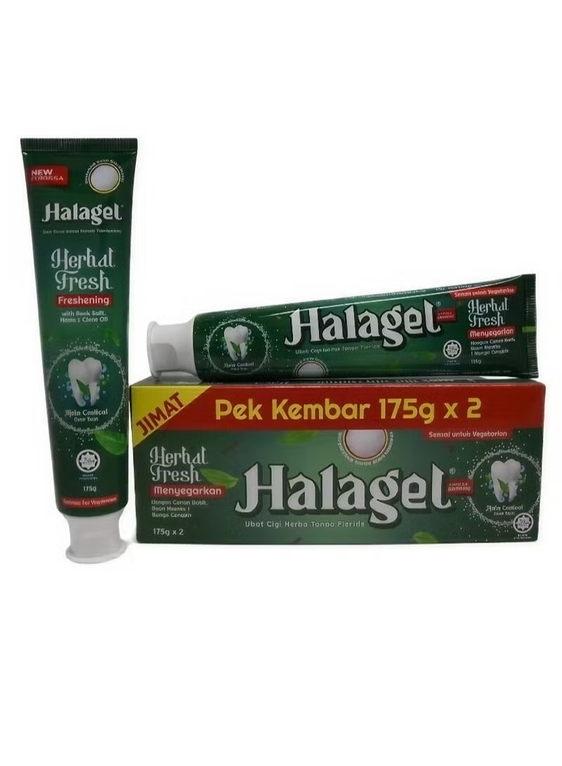 Halagel Herbal Blast Twinpack 175g+175g - Non-Fluoridated Toothpaste - Image 1