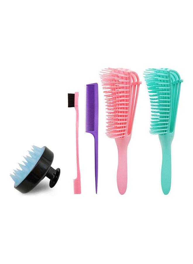 NIBEMINENT 5-Piece Hairbrush Set Multicolour - Image 1