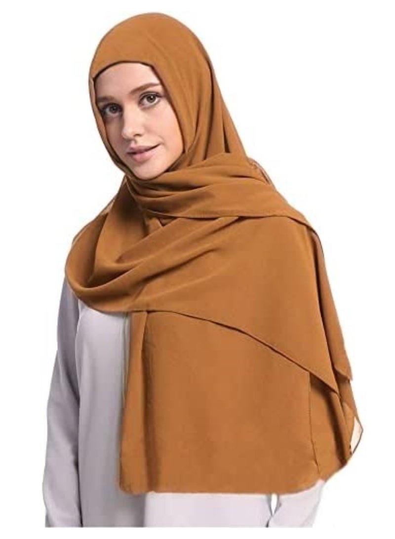Lightweight Bubble Chiffon Scarf with Underscarf Cap for Women | Stylish Hijab for Muslim Fashion - Image 2