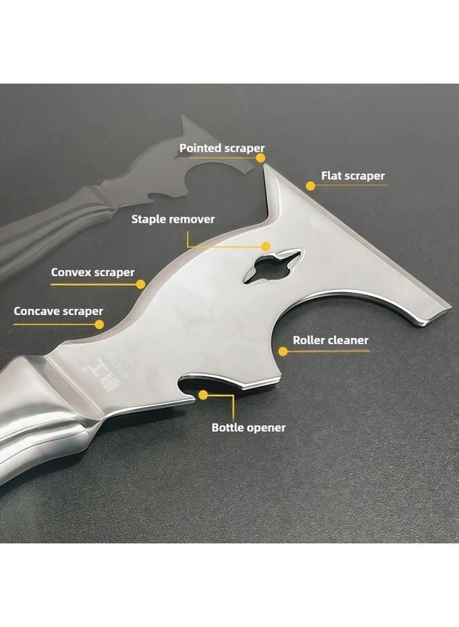 Silvery Stainless Steel Multifunctional Scraper Tool For Wall Stickers Remover Home Renovation - Image 5