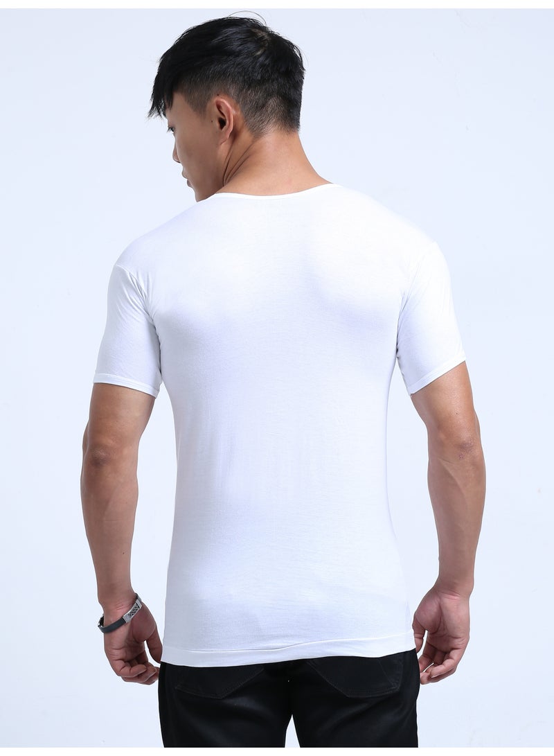 DUJE Men’s Half Sleeve Vest (3-Pack Combo) | 100% Combed Cotton | Breathable, Sweat-Absorbing, Anti-Bacterial & Odour-Free Everyday Comfort Innerwear - Image 3