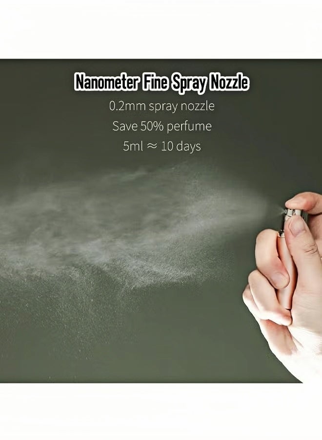 Refillable Perfume Atomiser 5ml, Mini Travel Aftershave Dispenser, Small Perfume Spray Bottle, Pocket Size Bottom Filling Perfume Dispenser for Women and Men - Image 5