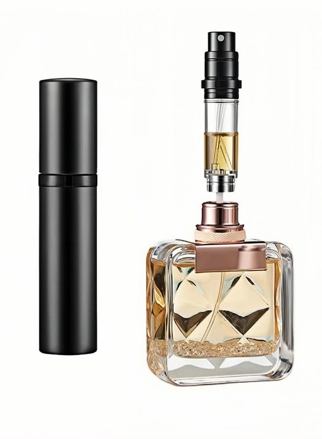 Refillable Perfume Atomiser 5ml, Mini Travel Aftershave Dispenser, Small Perfume Spray Bottle, Pocket Size Bottom Filling Perfume Dispenser for Women and Men - Image 1