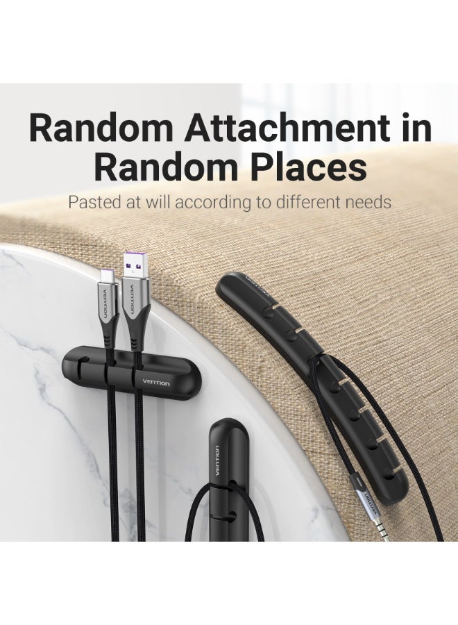 VENTION 7 Ports Desktop Cable Manager Black 2 Pack Model # KBSB0-2 - Image 5