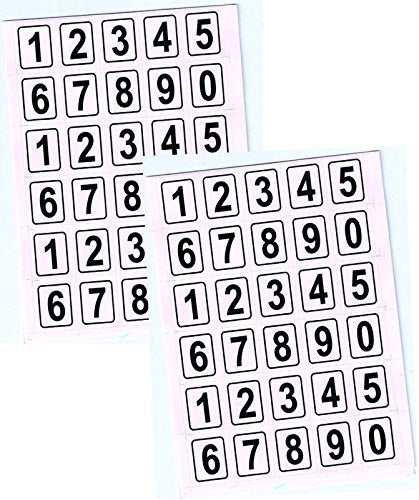 IMPRINT's Multipurpose Number Stickers with Border for Home and Office 360 Numbers - Image 1