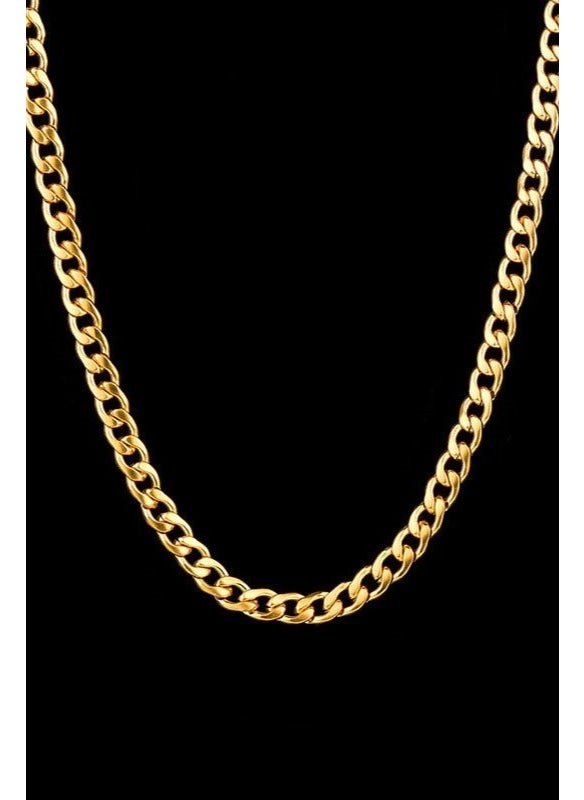 Takı Dükkanı Jewelry Shop Sailor Men's Steel Chain Necklace Thin ECK06 Yellow  - Image 2