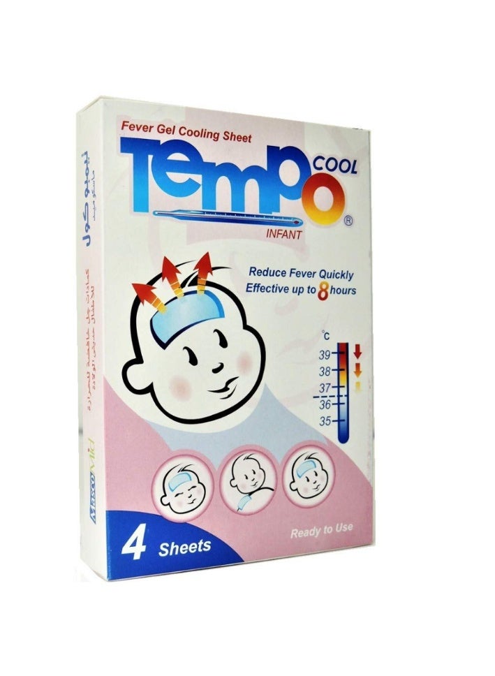 تيمبو كول لصقات تبريد للرضع 4 لصقات خافض للحرارة - Image 2