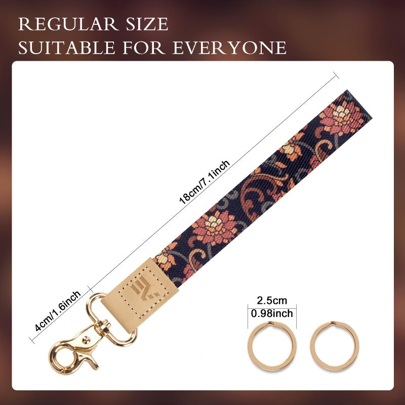 EcoVision Cute Keychain Lanyards for Keys, Wristlet Key lanyard for Women, Badge Lanyards Strap with 2 keyrings - Image 2