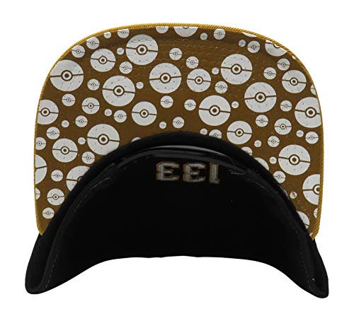 Bioworld Pokemon Eevee Embroidered Snapback Cap Hat Licensed Black - Image 3