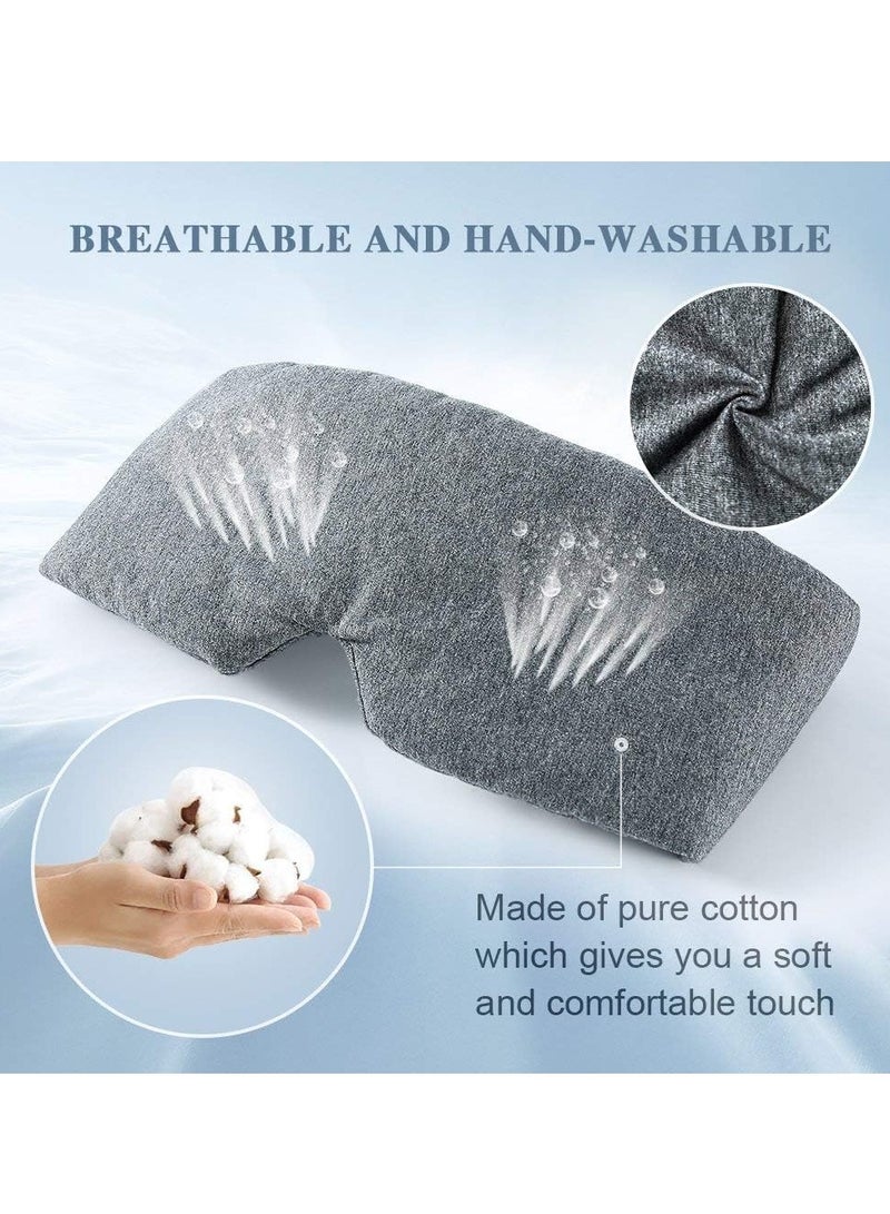 Cotton Sleep Mask Blackout Comfortable and Breathable Eye Mask for Sleeping Adjustable Night Eyeshade for Women Men Kids - Image 5