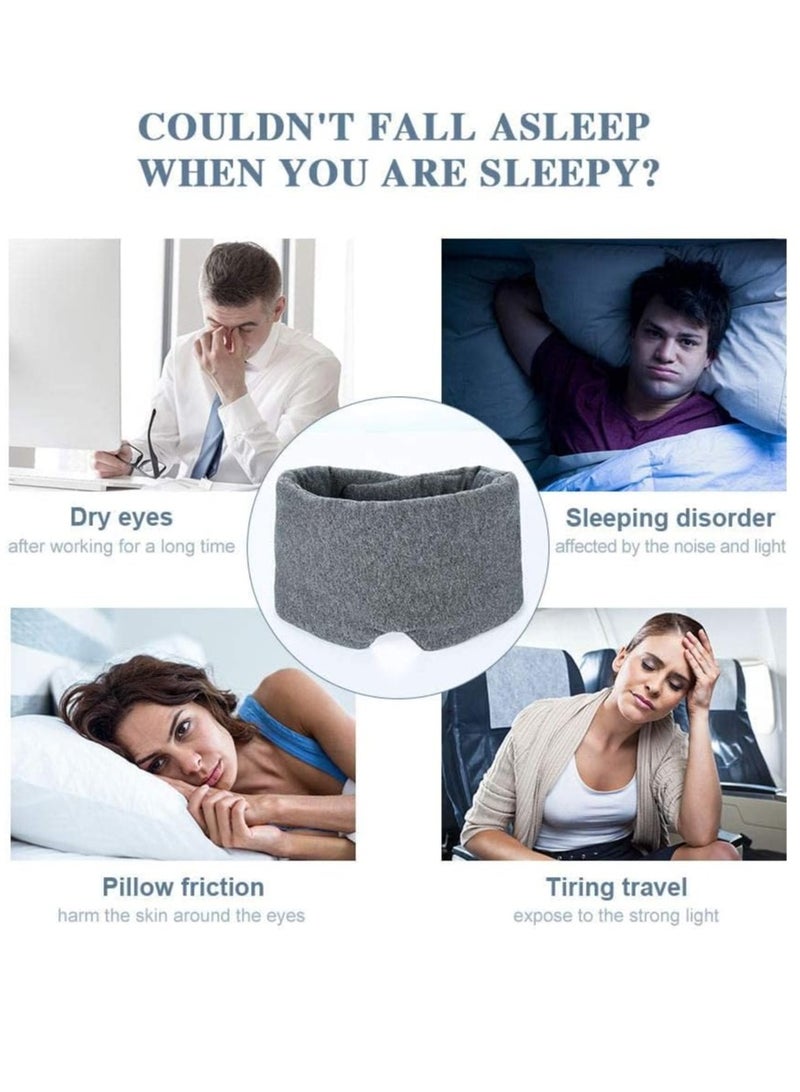Cotton Sleep Mask Blackout Comfortable and Breathable Eye Mask for Sleeping Adjustable Night Eyeshade for Women Men Kids - Image 3