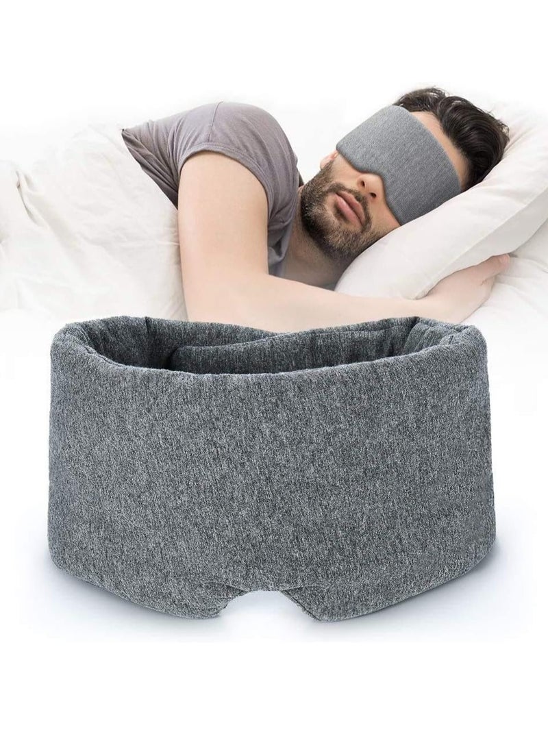 Cotton Sleep Mask Blackout Comfortable and Breathable Eye Mask for Sleeping Adjustable Night Eyeshade for Women Men Kids - Image 1