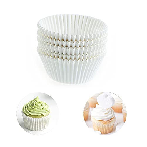 APSAMBR APSAMBR200PcsLot Pure White Cupcake Liners Food Grade Paper Cup Cake Baking Cup Muffin Kitchen Cupcake Cases Cake Molds - Image 1