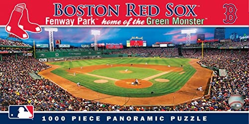 MasterPieces 1000 Piece Sports Jigsaw Puzzle - MLB Boston Red Sox Center View Panoramic - 13"x39" - Image 1