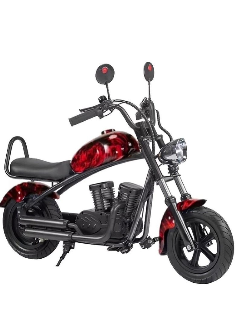 Winner Sky Kids City Chopper Cruiser 24V Electric Scooter Bike - Perfect for Ages 5 to 12 Red/Black Mix - Image 2
