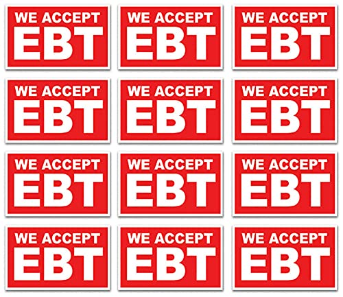 ملصقات 4 أقل شركة 3x5 بوصة نقبل EBT 12 عبوة