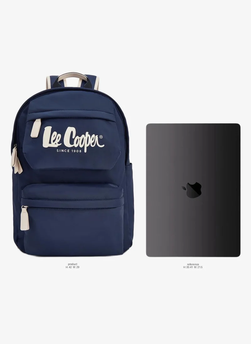 لي كوبر Logo Print School Backpack With Adjustable Shoulder Straps