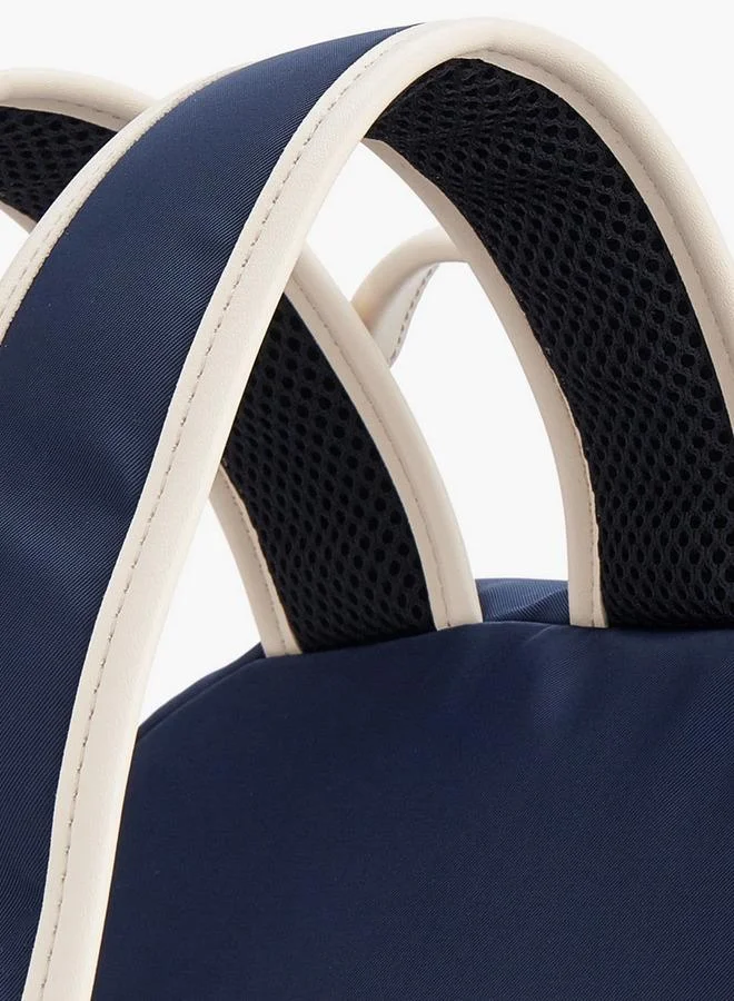 Lee Cooper NAVY Logo Print School Backpack With Adjustable Shoulder Straps  | Best Price UAE