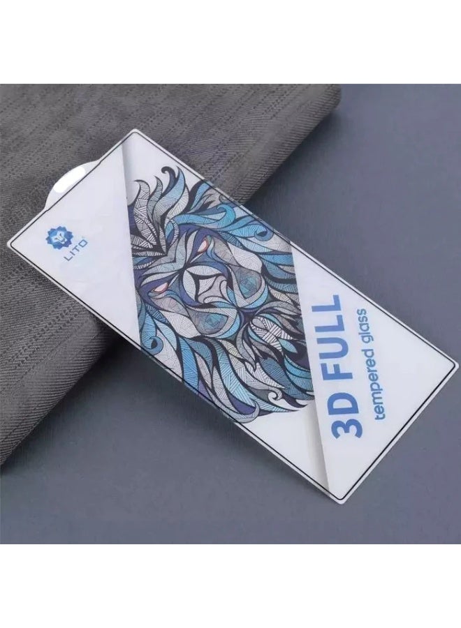 ليتو غطاء كامل من الزجاج المقوى ثلاثي الأبعاد من ليتو لهاتف ريلمي 10 برو بلس 5 جي/ريلمي 11 برو بلس 5 جي مع خاصية بصمة الأصابع - أسود - Image 5