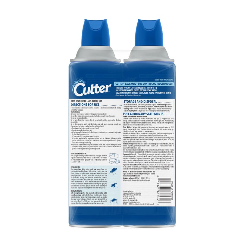 Cutter Backyard Bug Control Outdoor Fogger (2 Pack), Kills Mosquitoes, Fleas & Listed Ants, 16 fl Ounce - Image 5