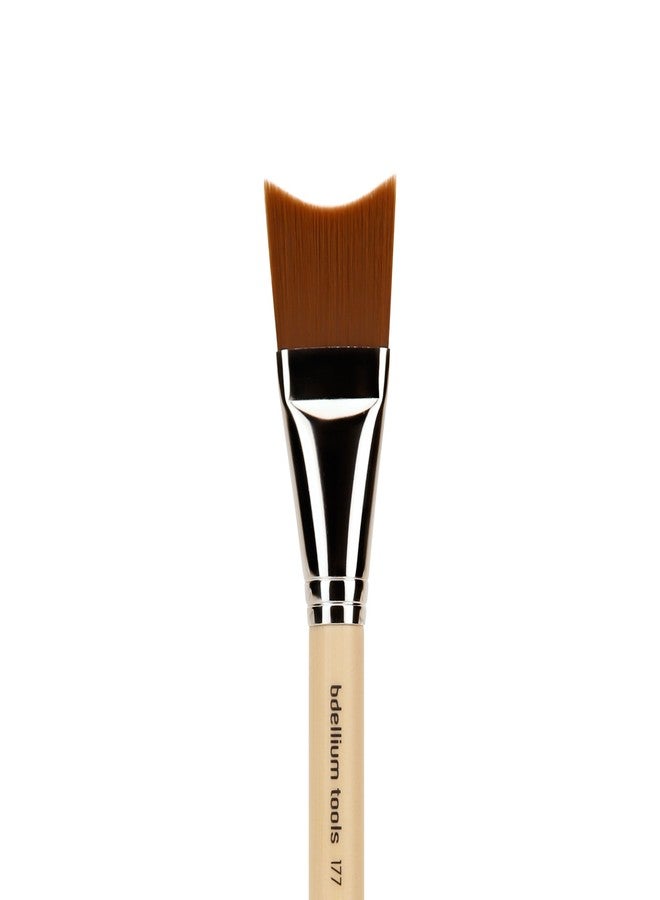 Bdellium Tools Professional Makeup Brush - Special FX Series 177 Inverted Streak - With Soft Synthetic Fibers, For Natural Curvatures of the Body (Bamboo, 1pc) - Image 2