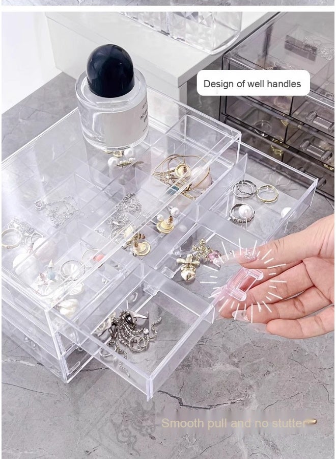 نيمي صندوق تخزين المجوهرات متعدد الطبقات من الأكريليك - ترتيب مثالي لمجوهراتك - Image 3