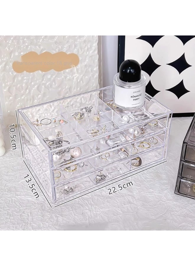 نيمي صندوق تخزين المجوهرات متعدد الطبقات من الأكريليك - ترتيب مثالي لمجوهراتك - Image 1