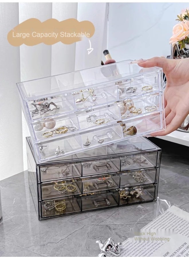 نيمي صندوق تخزين المجوهرات متعدد الطبقات من الأكريليك - ترتيب مثالي لمجوهراتك - Image 2