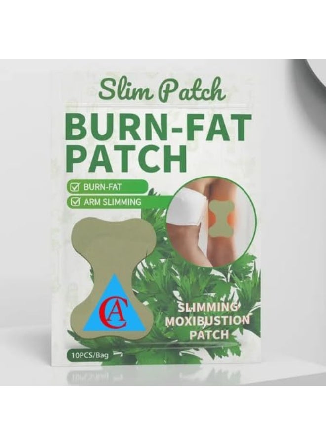 Wormwood Burn-FAT Slimming Arm slim patch Moxibustion Patch For Arm Fat Burning Weight Loss Stickers Cellulite Removal Body Massage Shaping Care Herbal Plaster (10patch(1box))