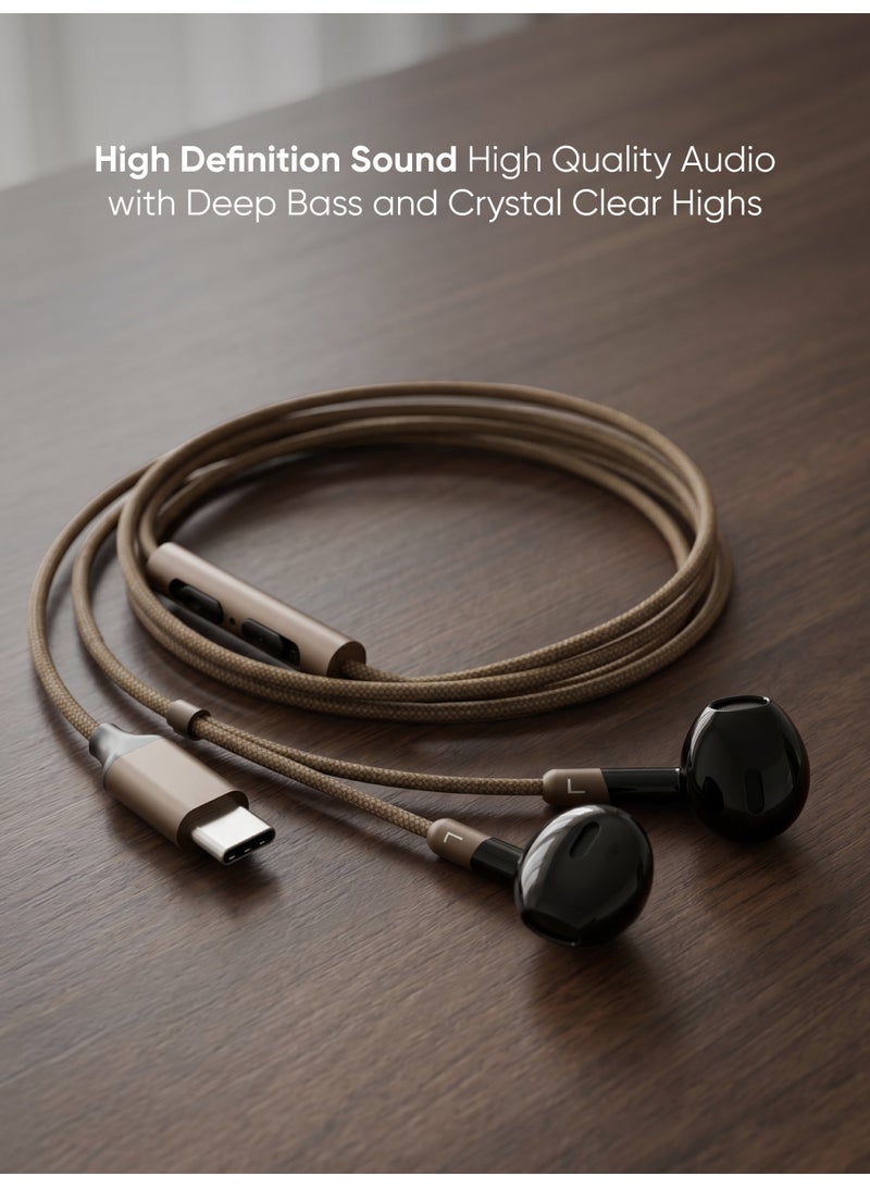 MYX BassX Type-C Wired Stereo Earphones | Ergonomic Design | HD Sound with Deep Bass - Image 3